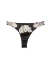 Fleur Du Mal Juliet Stretch-silk Lace Thong In Black