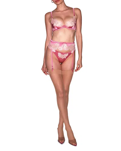 Fleur Du Mal Juliet Lace Thong In Pink