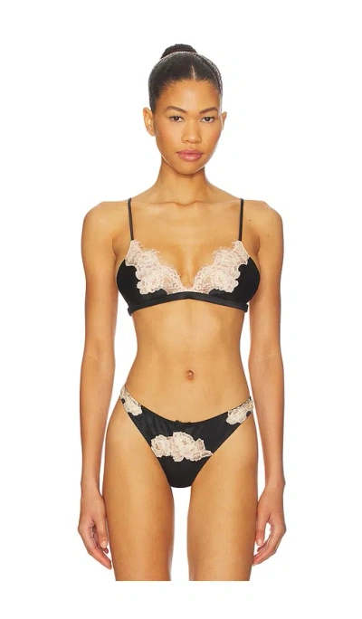 Fleur Du Mal Juliet Lace Triangle Bra In Black