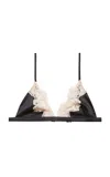 Fleur Du Mal Juliet Lace Triangle Bra Top In Black