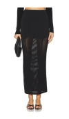 Fleur Du Mal Knit Mesh Garter Skirt In 블랙
