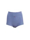 Fleur Du Mal Knitted Mini Shorts In Charcoal Blue