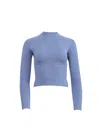 Fleur Du Mal Seam-detail Sweater In Charcoal Blue