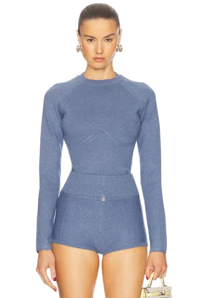 FLEUR DU MAL KNIT UNDERBUST LONG SLEEVE TOP