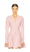 Fleur Du Mal Knit Zip Bustier Cardigan In 樱花印花