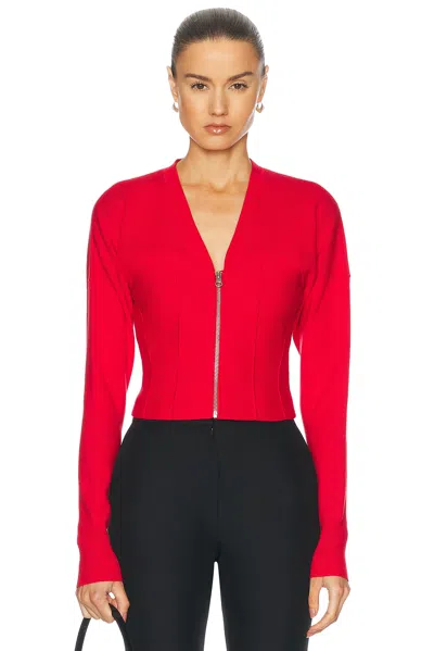 FLEUR DU MAL KNIT ZIP BUSTIER CARDIGAN