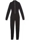 Fleur Du Mal Zip-fastening Knitted Jumpsuit In Black