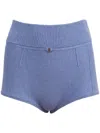 Fleur Du Mal Knitted Mini Shorts In 蓝色