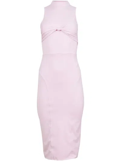 FLEUR DU MAL KNOT-DETAIL JERSEY MIDI DRESS