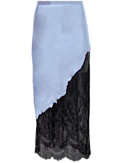 FLEUR DU MAL LACE-APPLIQUÉ MIDI SKIRT