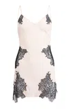 Fleur Du Mal Lace Applique Slip In Light Pink