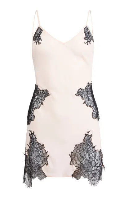 Fleur Du Mal Lace Applique Slip In Light Pink