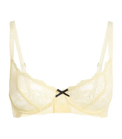 Fleur Du Mal Lace Bianca Balconette Bra In Neutral