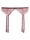 Fleur Du Mal Lace-embroidered Garter In Pink