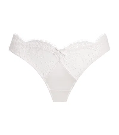 Fleur Du Mal Lace Frankie Thong In White