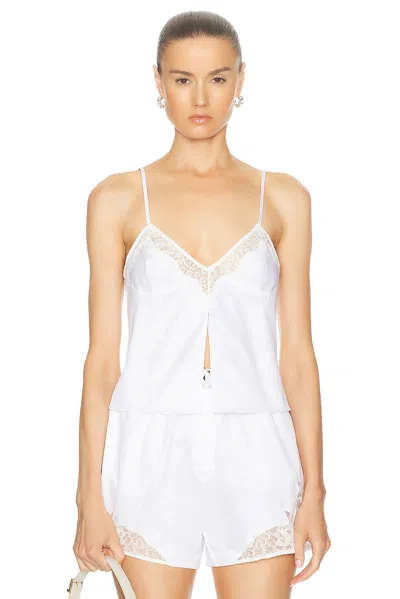 FLEUR DU MAL LACE INSERT POPLIN CAMI