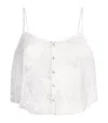 Fleur Du Mal Lace Jasmine Flutter Camisole In White