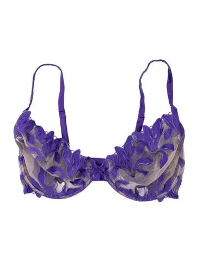 Pre-owned Fleur Du Mal Lace Pattern Lounge Set W/ Tags In Purple