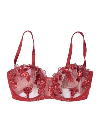 Pre-owned Fleur Du Mal Lace Pattern Lounge Set W/ Tags In Red