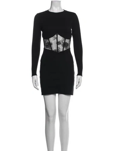 Pre-owned Fleur Du Mal Lace Pattern Mini Dress In Multi