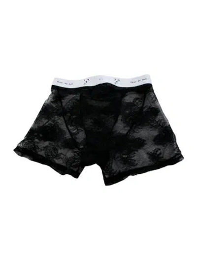 Pre-owned Fleur Du Mal Lace Pattern Mini Shorts In Black