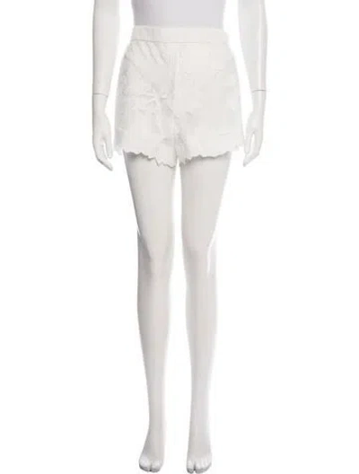 Pre-owned Fleur Du Mal Lace Pattern Mini Shorts In Neutrals