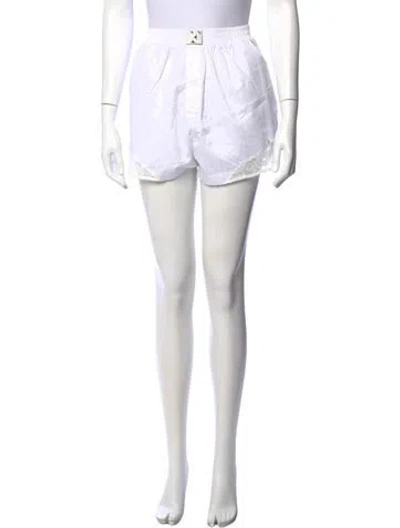Pre-owned Fleur Du Mal Lace Pattern Mini Shorts In Purple