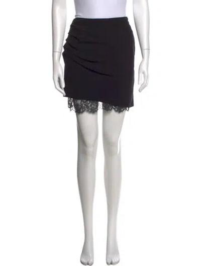 Pre-owned Fleur Du Mal Lace Pattern Mini Skirt In Black
