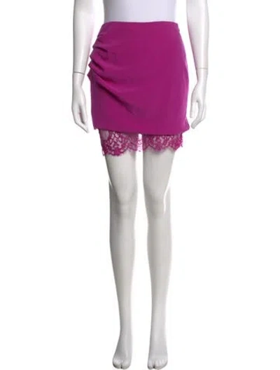 Pre-owned Fleur Du Mal Lace Pattern Mini Skirt W/ Tags In Purple