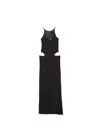 Fleur Du Mal Lace Pointelle Cutout Maxi Dress In Black