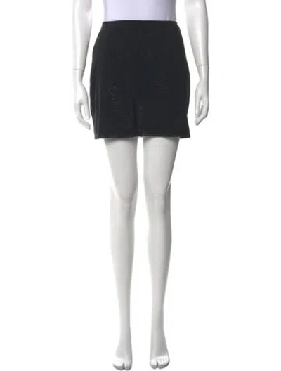 Pre-owned Fleur Du Mal Lace Trim Embellishment Mini Skirt In Black