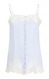 Fleur Du Mal Lace-trimmed Cotton Slip Dress
