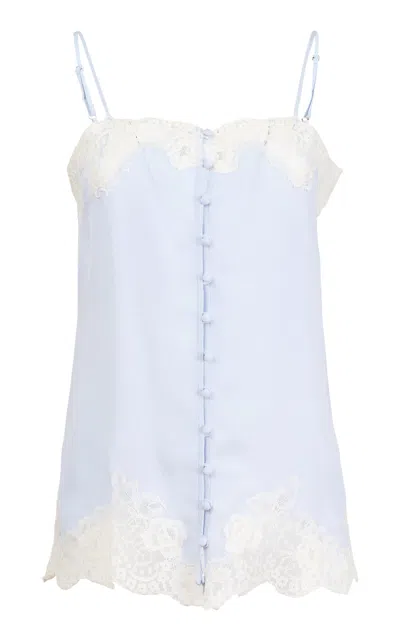 Fleur Du Mal Lace-trimmed Cotton Slip Dress