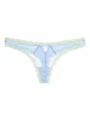 Fleur Du Mal Sheer Tulle Thong In Blue