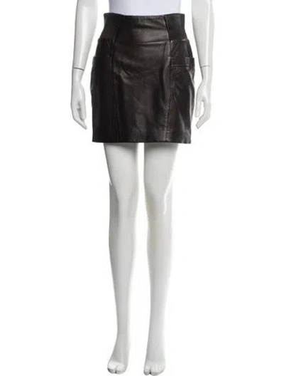 Pre-owned Fleur Du Mal Lamb Leather Mini Skirt In White