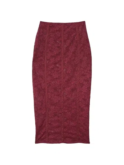Fleur Du Mal Le Strech Lace Panelled Skirt