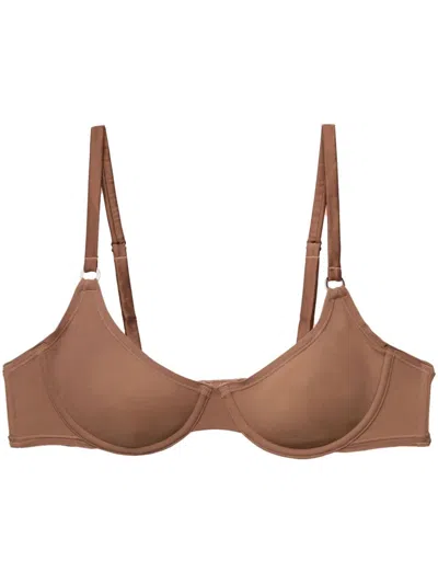 Fleur Du Mal Le Stretch Bra In Brown