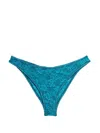 Fleur Du Mal Le Stretch Lace Cheeky In Blue