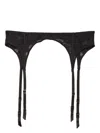 Fleur Du Mal Le Stretch Lace Garter In Black