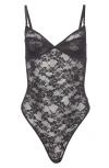 Shop Fleur Du Mal Le Stretch Lace Bodysuit In Black