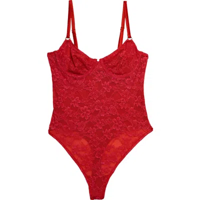 FLEUR DU MAL FLEUR DU MAL LE STRETCH LACE BODYSUIT
