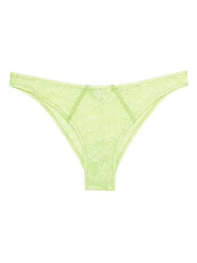 Fleur Du Mal Le Stretch Lace Briefs In 绿色