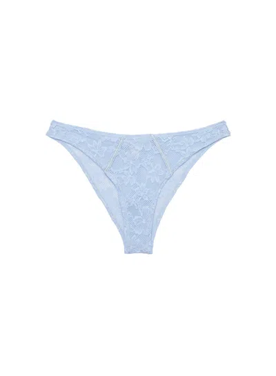 Fleur Du Mal Le Stretch Lace Cheeky In Blue