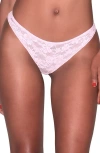 Fleur Du Mal Le Stretch Lace Cheeky Briefs In Ballet Pink