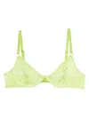 Fleur Du Mal Le Stretch Lace Demi Bra In 绿色