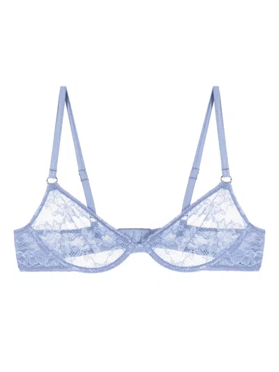 Fleur Du Mal Le Stretch Multifit Lace Bra In 蓝色