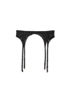 Fleur Du Mal Le Stretch Lace Garter In Black