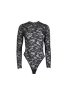 Fleur Du Mal Le Stretch Bodysuit In Black