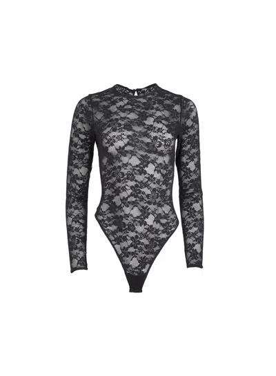 FLEUR DU MAL LE STRETCH LACE LONG SLEEVE BODYSUIT