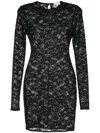 Fleur Du Mal Floral-lace Bodycon Minidress In Black